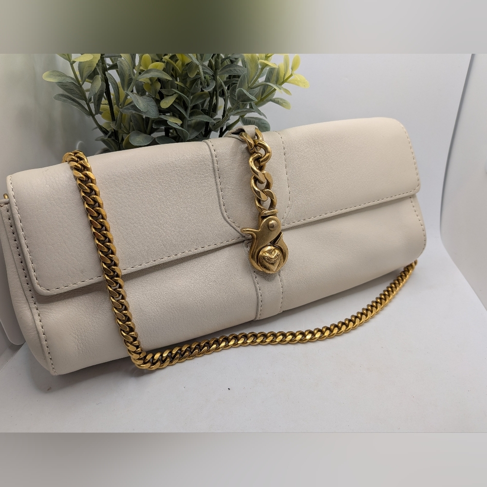Juicy Couture Vintage Cream Leather Shoulder Bag P&G‎ Era